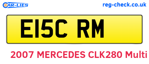 E15CRM are the vehicle registration plates.