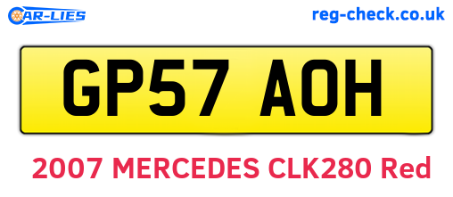 GP57AOH are the vehicle registration plates.