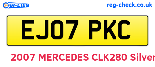 EJ07PKC are the vehicle registration plates.
