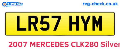 LR57HYM are the vehicle registration plates.