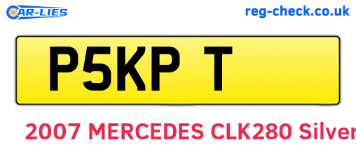 P5KPT are the vehicle registration plates.