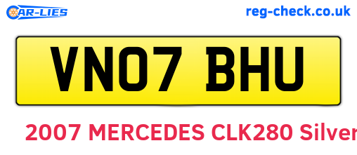VN07BHU are the vehicle registration plates.