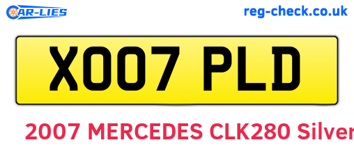 XO07PLD are the vehicle registration plates.