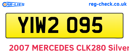 YIW2095 are the vehicle registration plates.
