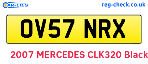 OV57NRX are the vehicle registration plates.