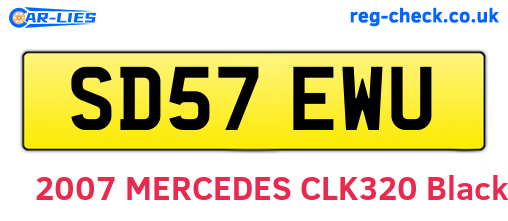 SD57EWU are the vehicle registration plates.