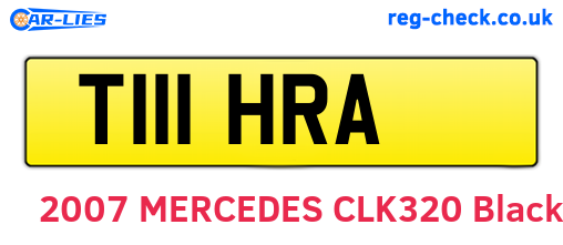 T111HRA are the vehicle registration plates.