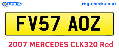 FV57AOZ are the vehicle registration plates.