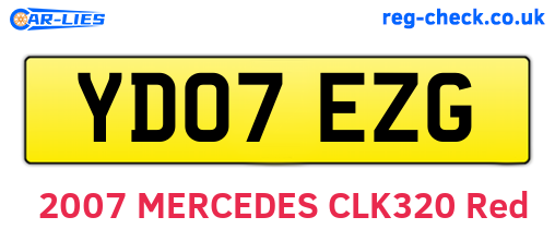 YD07EZG are the vehicle registration plates.