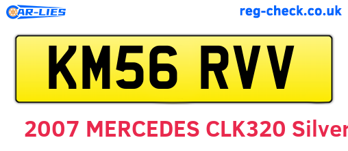 KM56RVV are the vehicle registration plates.