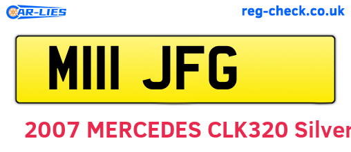 M111JFG are the vehicle registration plates.