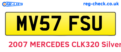 MV57FSU are the vehicle registration plates.