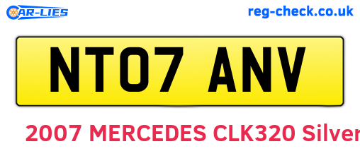 NT07ANV are the vehicle registration plates.