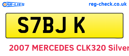 S7BJK are the vehicle registration plates.