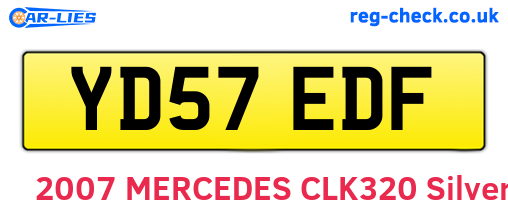 YD57EDF are the vehicle registration plates.