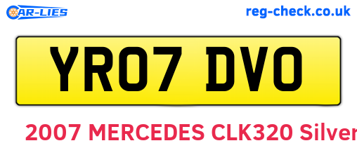 YR07DVO are the vehicle registration plates.