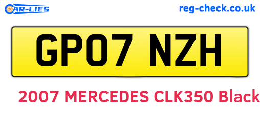 GP07NZH are the vehicle registration plates.