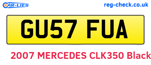 GU57FUA are the vehicle registration plates.