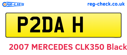 P2DAH are the vehicle registration plates.