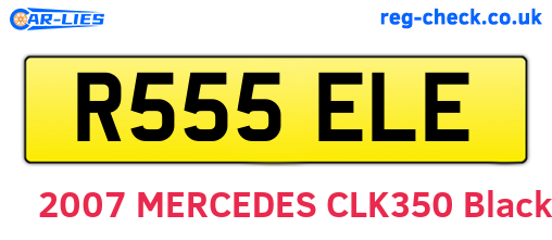 R555ELE are the vehicle registration plates.