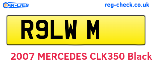 R9LWM are the vehicle registration plates.