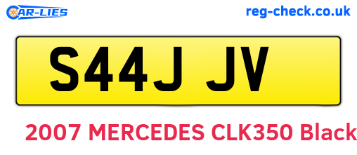 S44JJV are the vehicle registration plates.