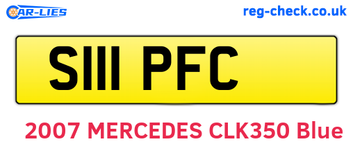S111PFC are the vehicle registration plates.