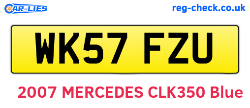 WK57FZU are the vehicle registration plates.