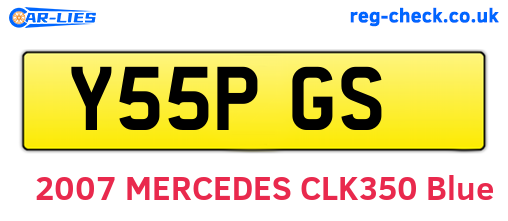Y55PGS are the vehicle registration plates.