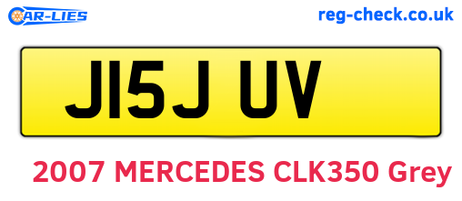 J15JUV are the vehicle registration plates.