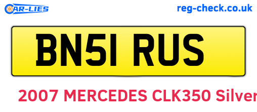 BN51RUS are the vehicle registration plates.