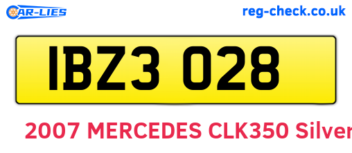 IBZ3028 are the vehicle registration plates.