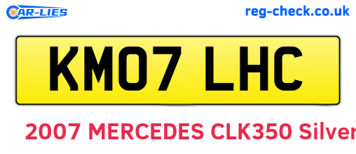 KM07LHC are the vehicle registration plates.
