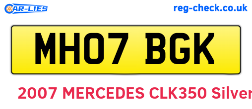 MH07BGK are the vehicle registration plates.