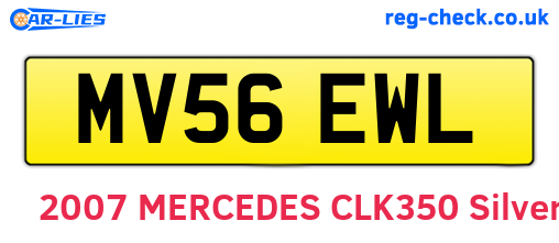 MV56EWL are the vehicle registration plates.