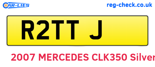 R2TTJ are the vehicle registration plates.