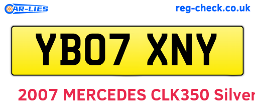 YB07XNY are the vehicle registration plates.