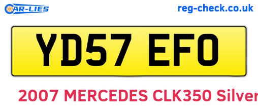 YD57EFO are the vehicle registration plates.