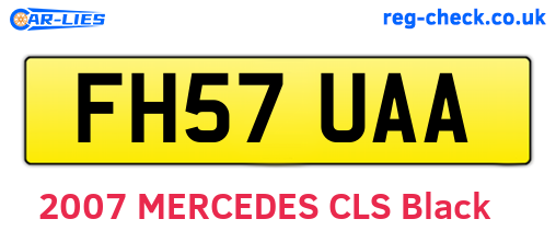FH57UAA are the vehicle registration plates.