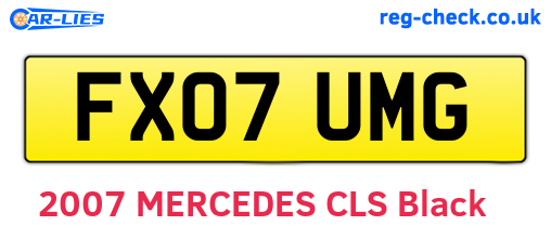 FX07UMG are the vehicle registration plates.