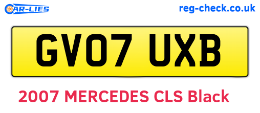 GV07UXB are the vehicle registration plates.