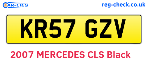 KR57GZV are the vehicle registration plates.