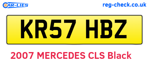 KR57HBZ are the vehicle registration plates.