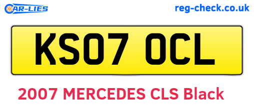 KS07OCL are the vehicle registration plates.