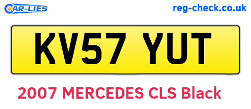 KV57YUT are the vehicle registration plates.