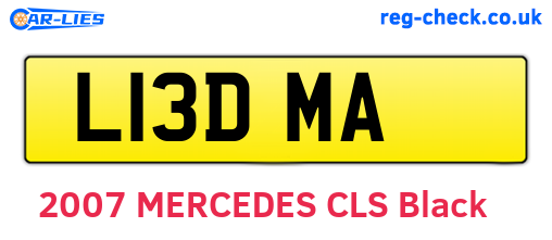 L13DMA are the vehicle registration plates.