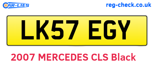 LK57EGY are the vehicle registration plates.