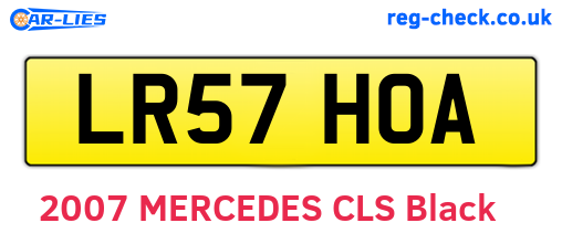 LR57HOA are the vehicle registration plates.