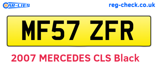 MF57ZFR are the vehicle registration plates.