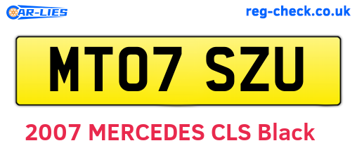 MT07SZU are the vehicle registration plates.